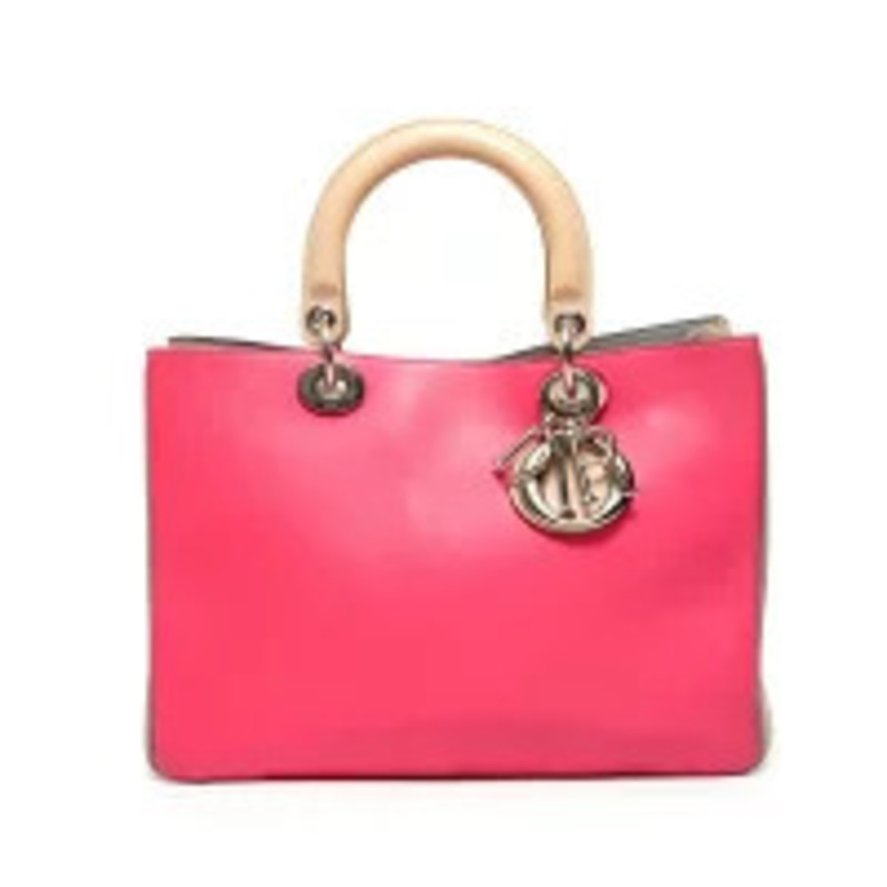 Christian Dior Diorissimo Leather Handbag Pink